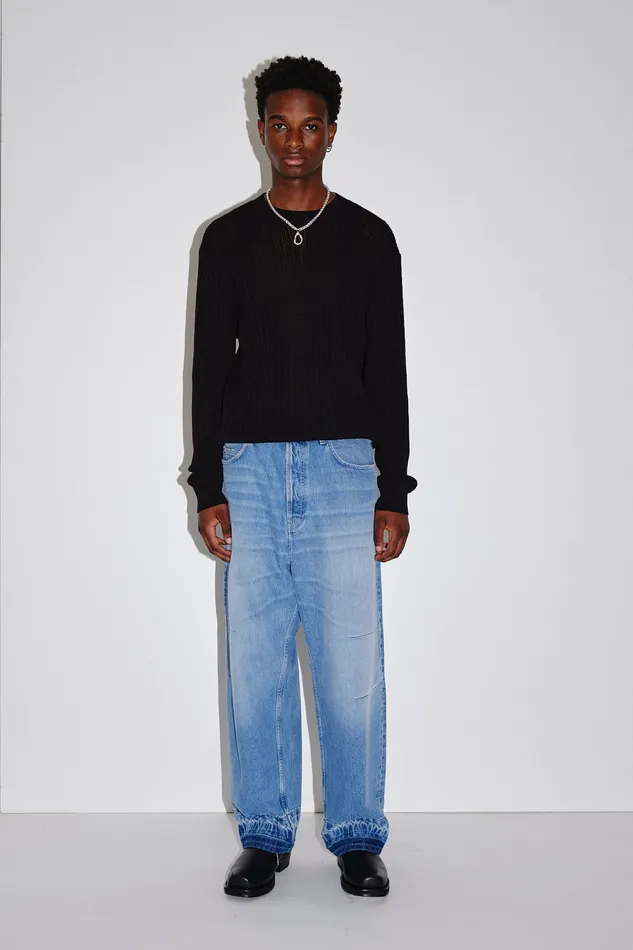 Wonhundred Ryder Pointelle 8211 Black Men Knitwear