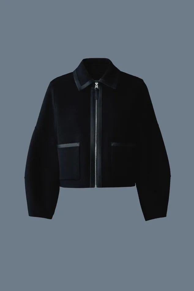 Wool Coats Women Mackage SOLANA DoubleFace Wool Balloon Sleeved Short Jacket Black Wool Coats Women Mackage SOLANA DoubleFace Wool Balloon Sleeved Short Jacket Black