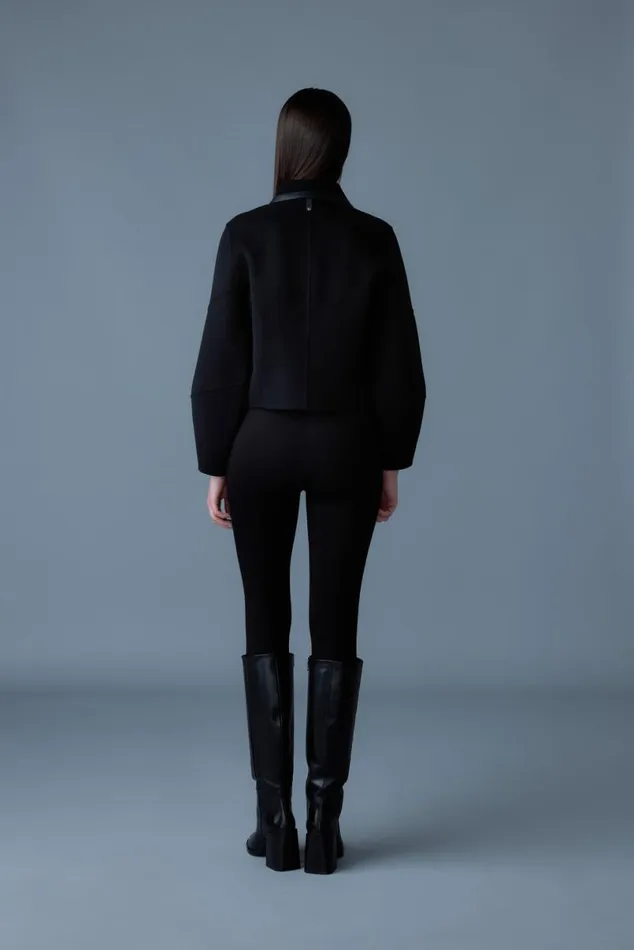 Wool Coats Women Mackage SOLANA DoubleFace Wool Balloon Sleeved Short Jacket Black Wool Coats Women Mackage SOLANA DoubleFace Wool Balloon Sleeved Short Jacket Black