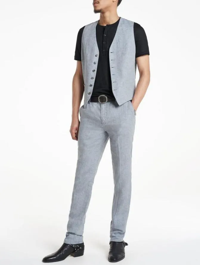 WOOSTER VEST Dusted Blue Clothing John Varvatos TShirts