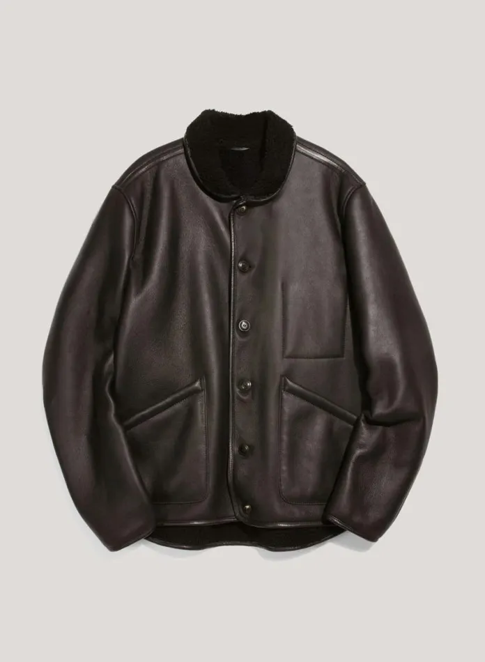 YMC Brainticket OG Leather Jacket Black Mens Outerwear