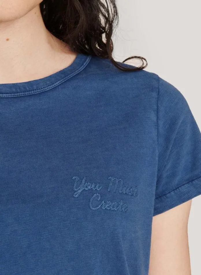 YMC Day T Shirt Blue Womens TShirts