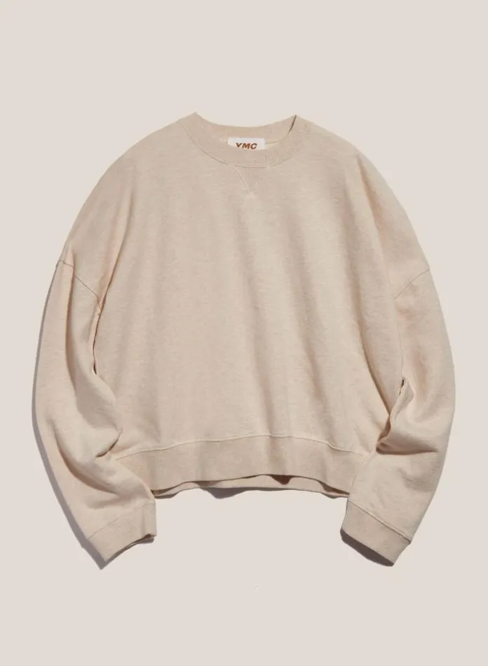 YMC Earth Almost Grown Sweatshirt Ecru Marl Womens Earth