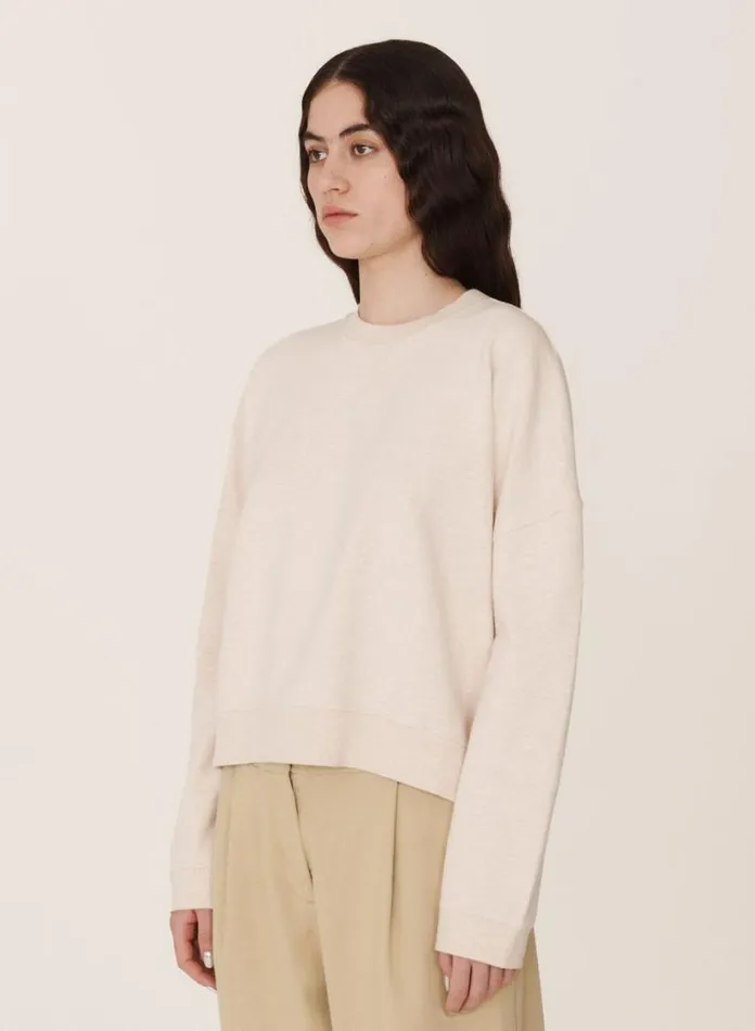 YMC Earth Almost Grown Sweatshirt Ecru Marl Womens Earth