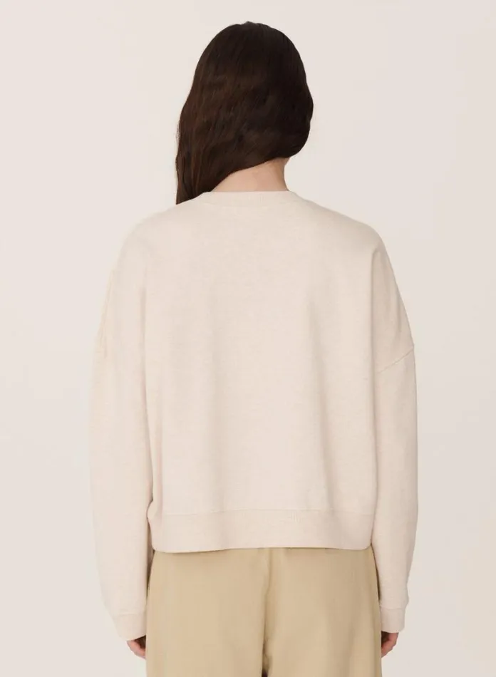 YMC Earth Almost Grown Sweatshirt Ecru Marl Womens Earth