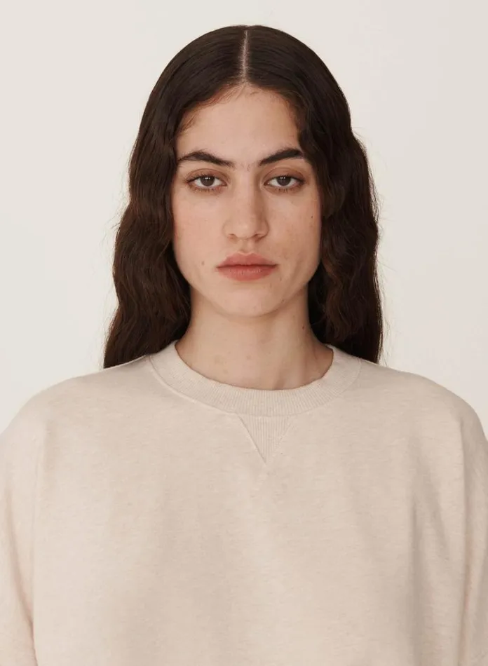 YMC Earth Almost Grown Sweatshirt Ecru Marl Womens Earth