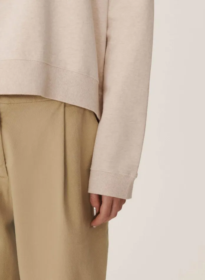 YMC Earth Almost Grown Sweatshirt Ecru Marl Womens Earth