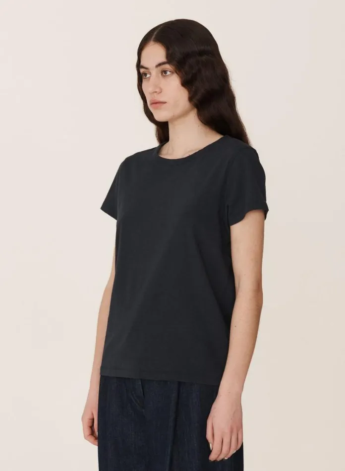 YMC Earth Day TShirt Navy Womens Earth