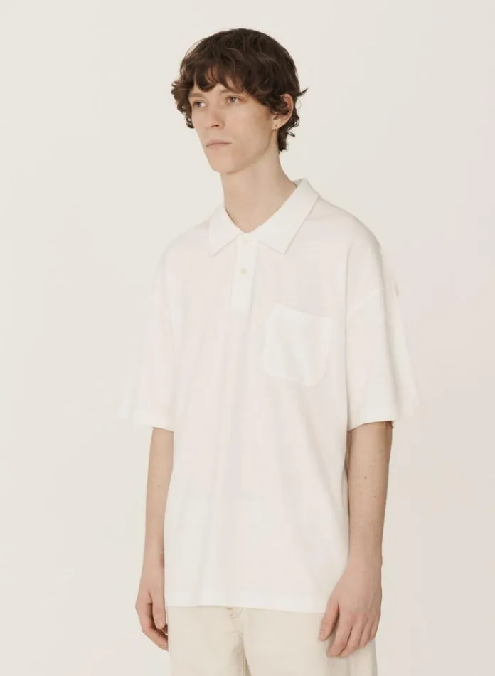 YMC Earth Polo TShirt White Mens Earth