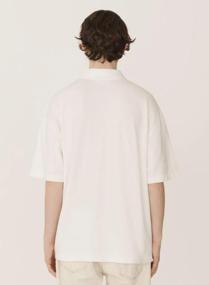 YMC Earth Polo TShirt White Mens Earth
