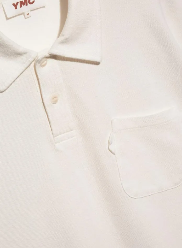 YMC Earth Polo TShirt White Mens Earth