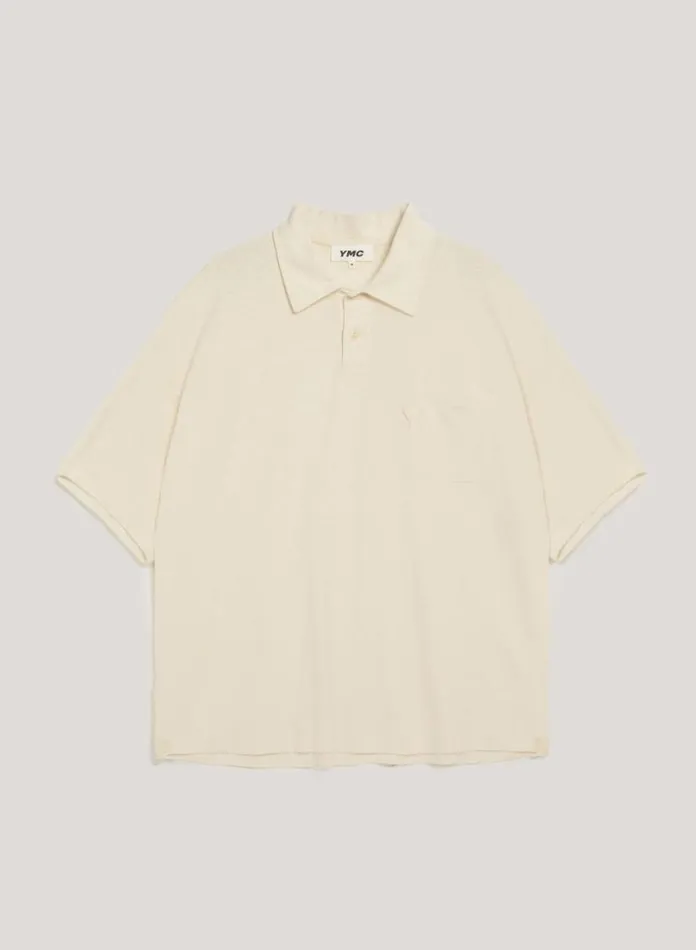 YMC Ivy Polo T Shirt White Mens TShirts
