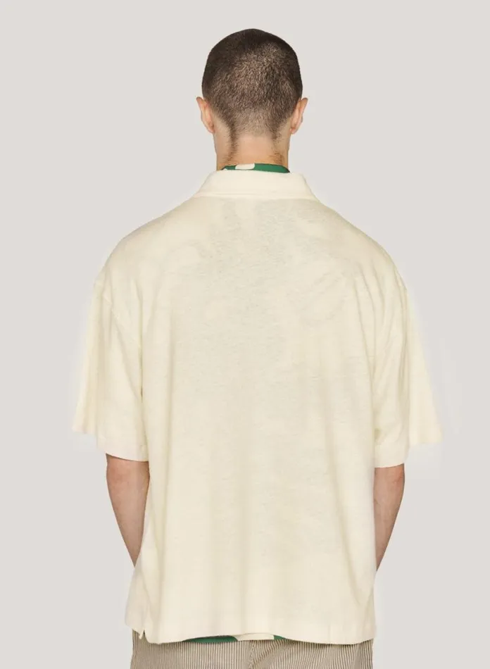 YMC Ivy Polo T Shirt White Mens TShirts