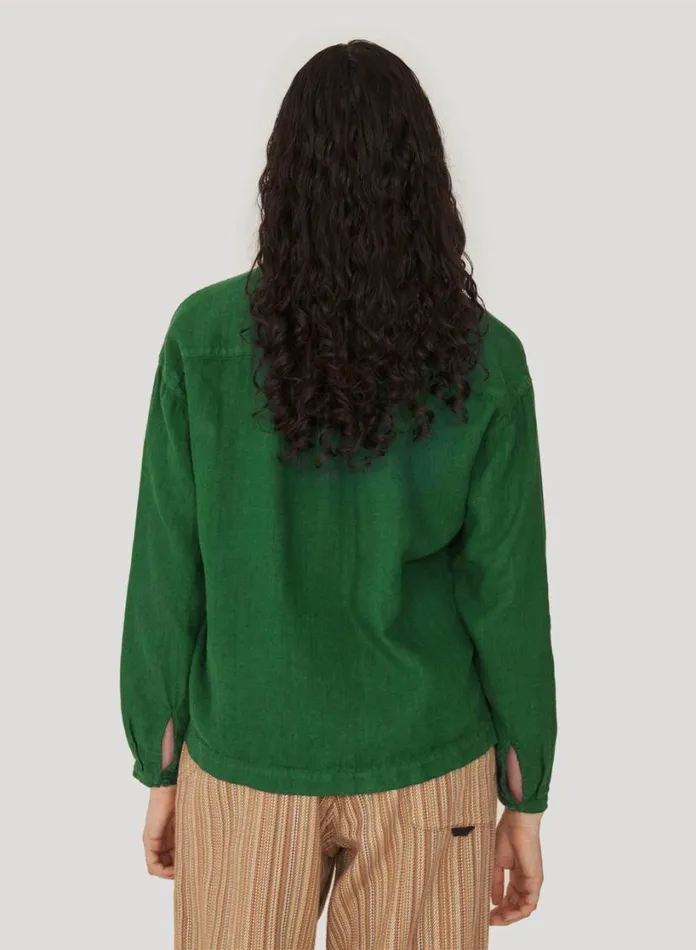 YMC Marianne Shirt Green Womens Shirts
