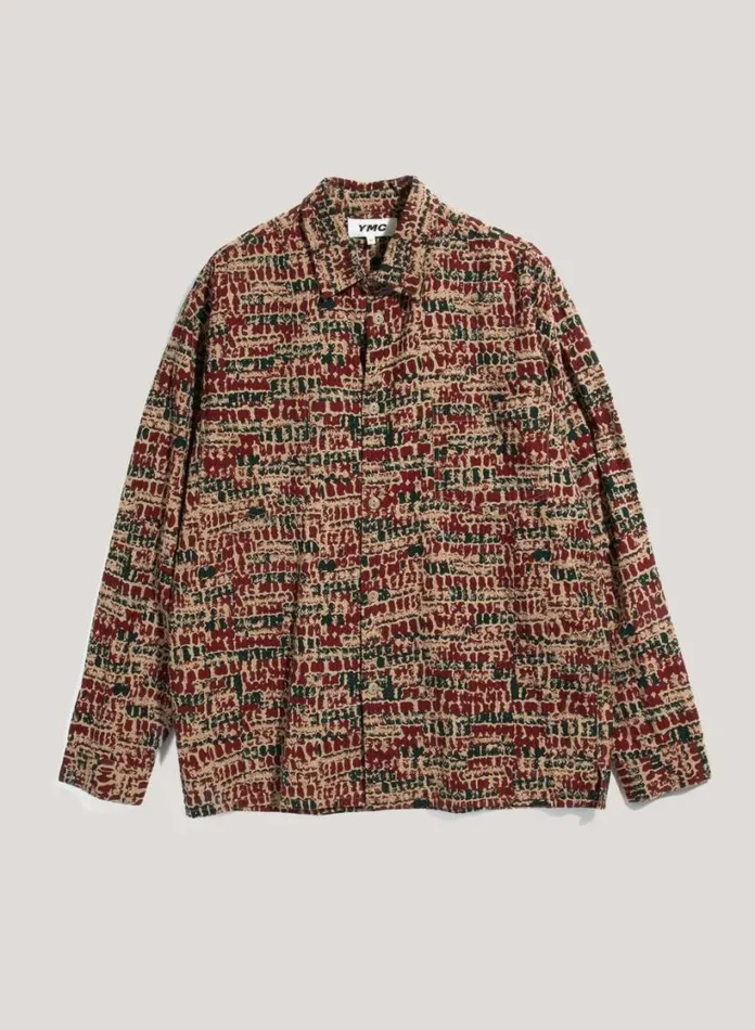 YMC Mitchum Cotton Seersucker Shirt Multi Mens Shirts