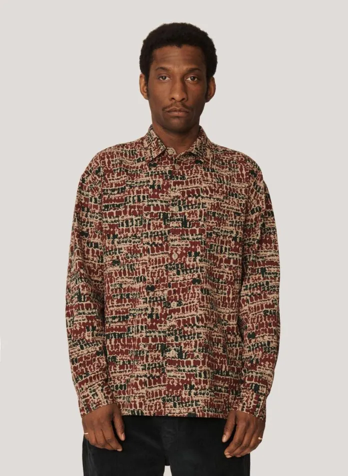 YMC Mitchum Cotton Seersucker Shirt Multi Mens Shirts