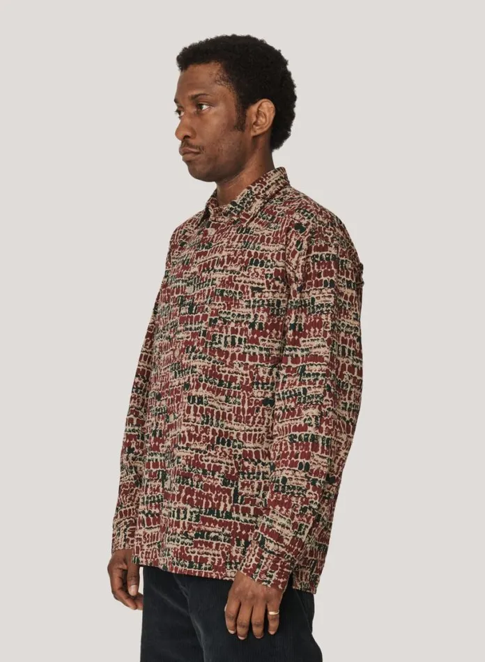 YMC Mitchum Cotton Seersucker Shirt Multi Mens Shirts