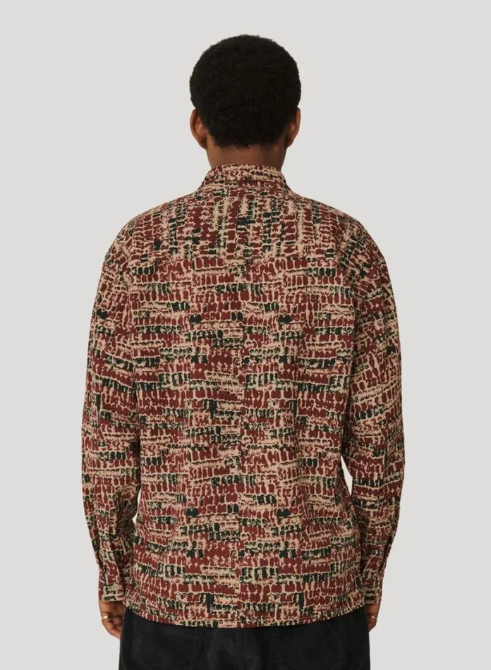 YMC Mitchum Cotton Seersucker Shirt Multi Mens Shirts