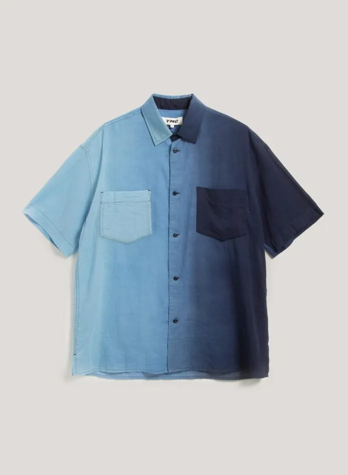 YMC Mitchum Shirt Blue Mens Shirts