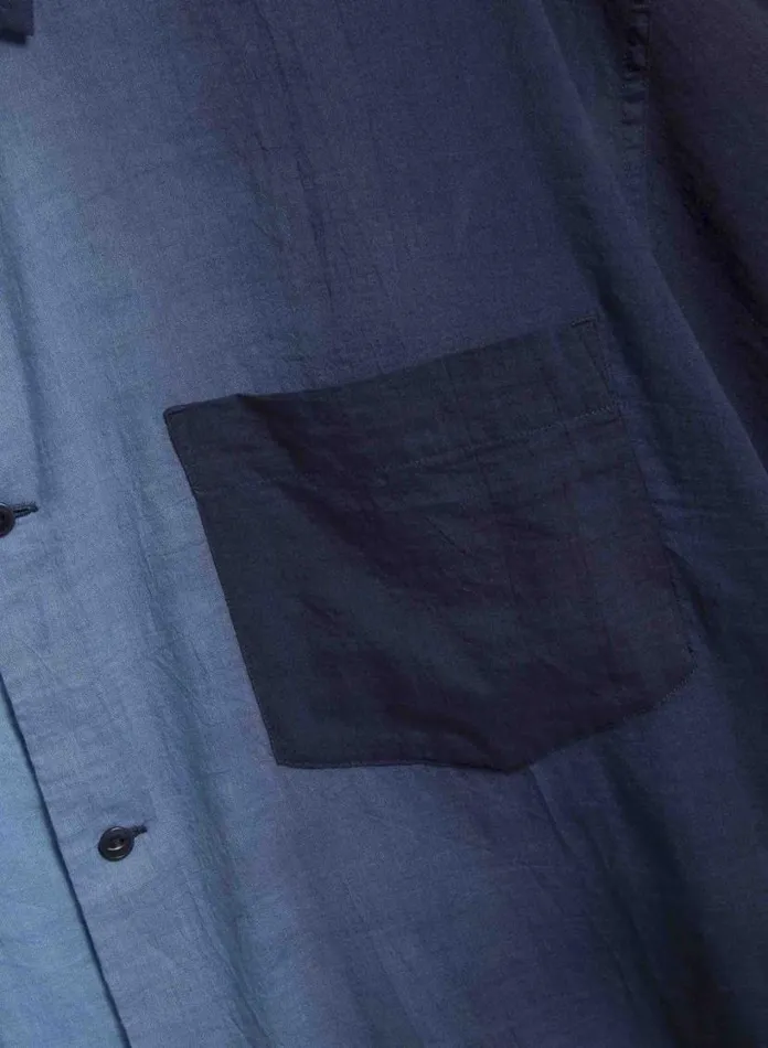 YMC Mitchum Shirt Blue Mens Shirts