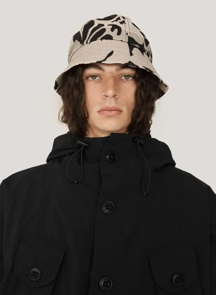 YMC Pala Poncho Hooded Coat Black Mens Outerwear