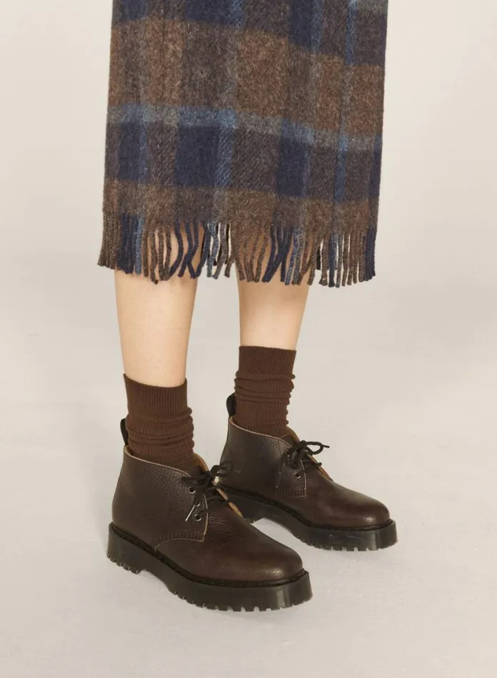 YMC Solovair X Leather Chukka Boots Brown Womens Footwear