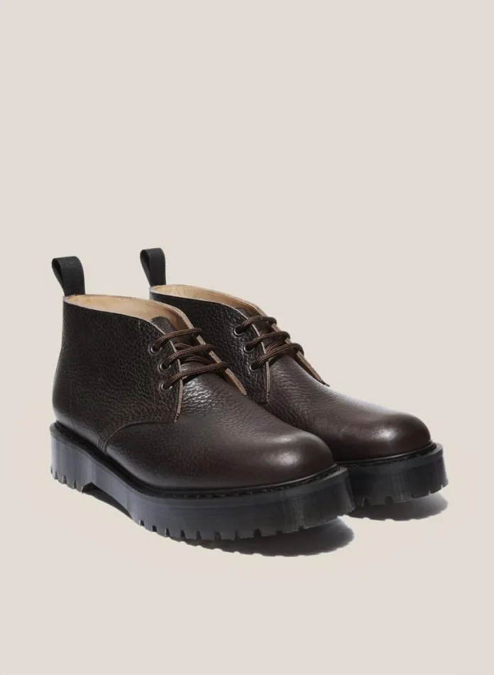 YMC Solovair X Leather Chukka Boots Brown Womens Footwear