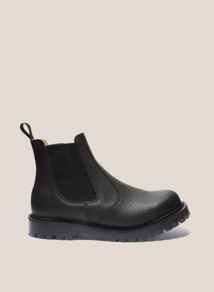 YMC Solovair X Leather Dealer Boots Black Mens Footwear