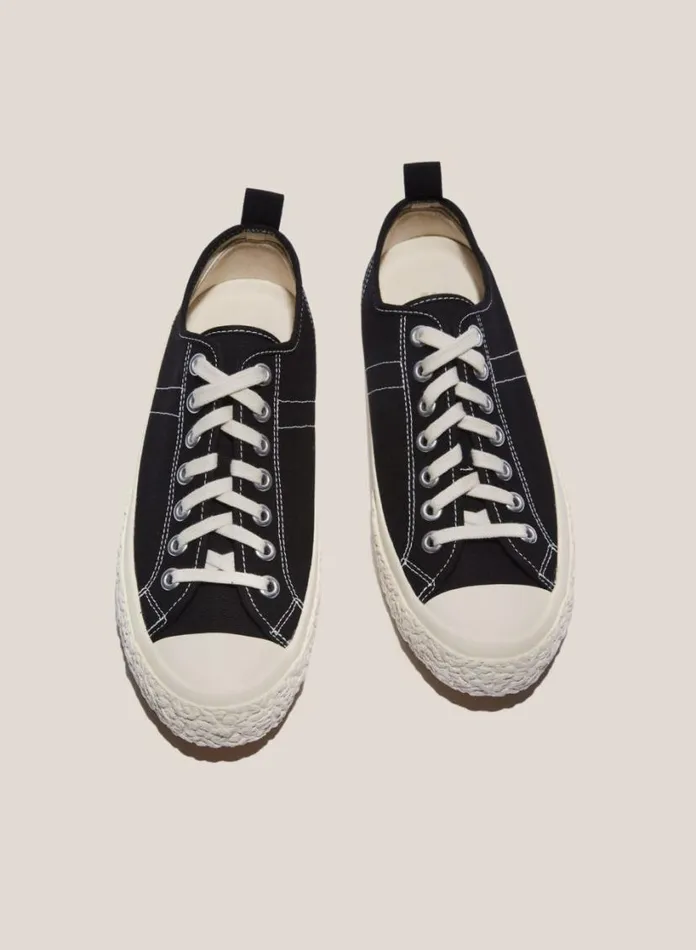YMC Vulcanised Low Top Sneakers Black Mens Footwear
