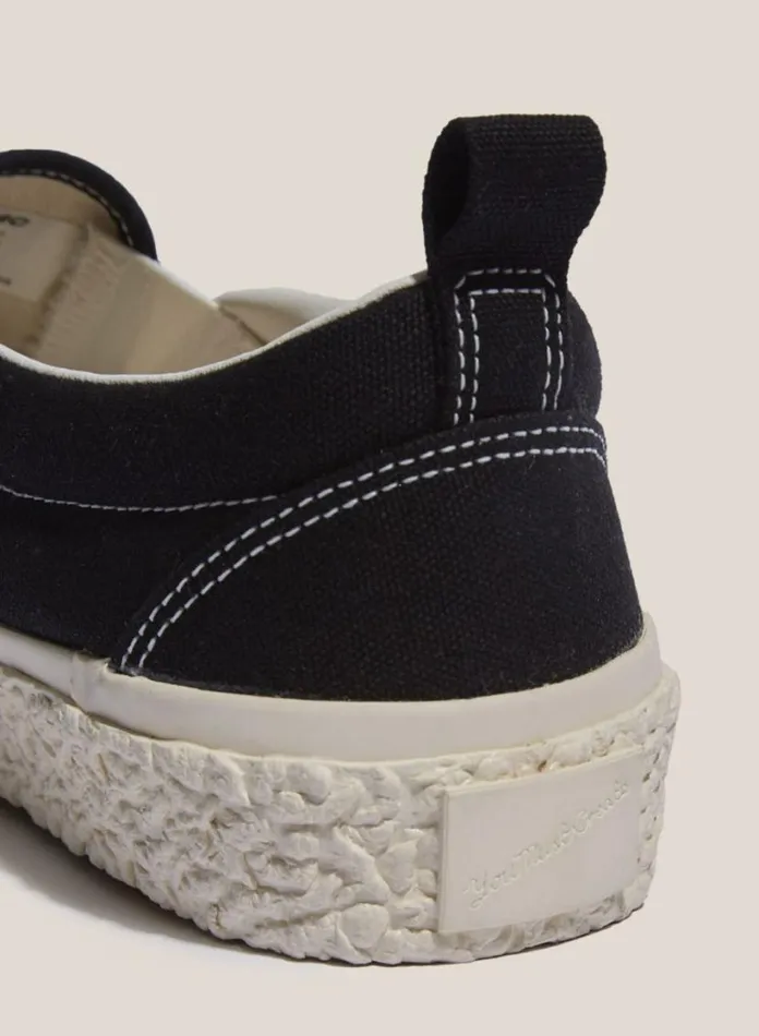 YMC Vulcanised Low Top Sneakers Black Mens Footwear