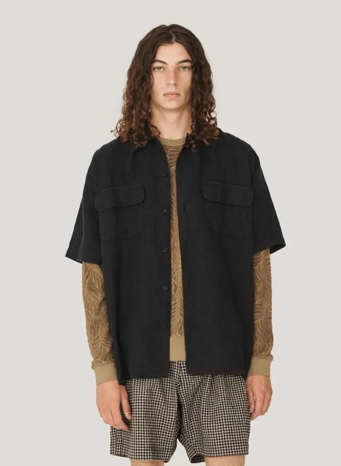 YMC Wray Shirt Black Mens Shirts