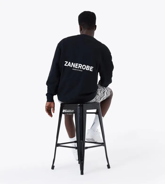 Zanerobe Hoodies and Sweaters Men ZDS Lowgo Crew Sweat Black