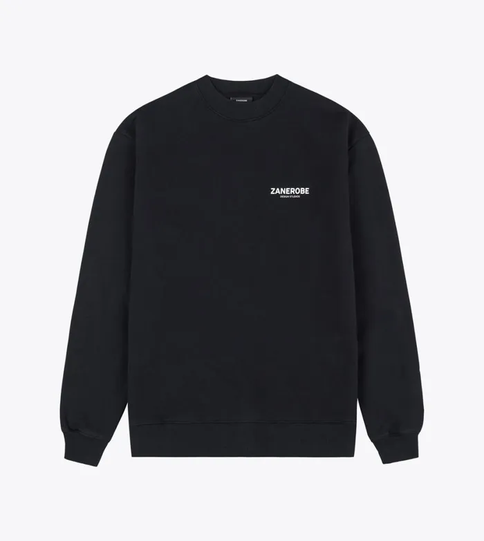 Zanerobe Hoodies and Sweaters Men ZDS Lowgo Crew Sweat Black