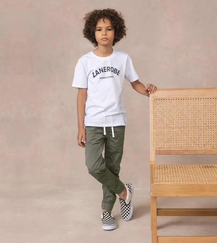Zanerobe Kids Men Kids Smallshot LT Jogger GD Dk Moss