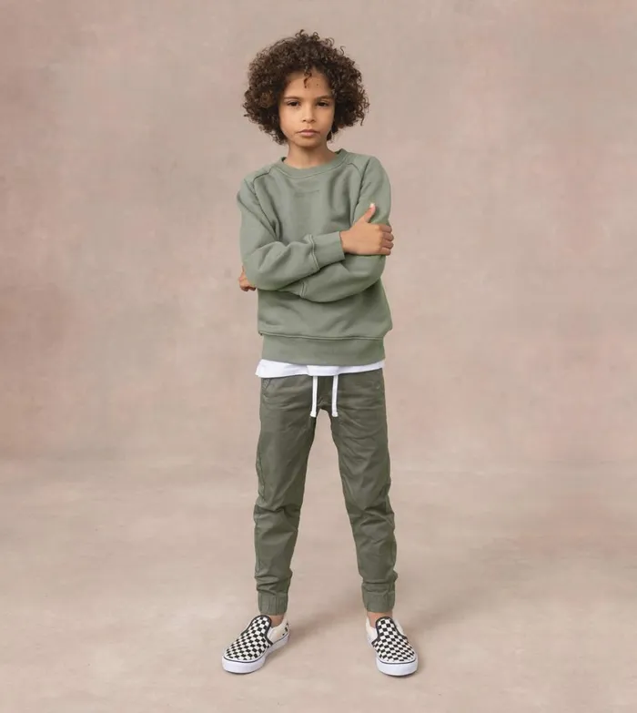Zanerobe Kids Men Kids Smallshot LT Jogger GD Dk Moss