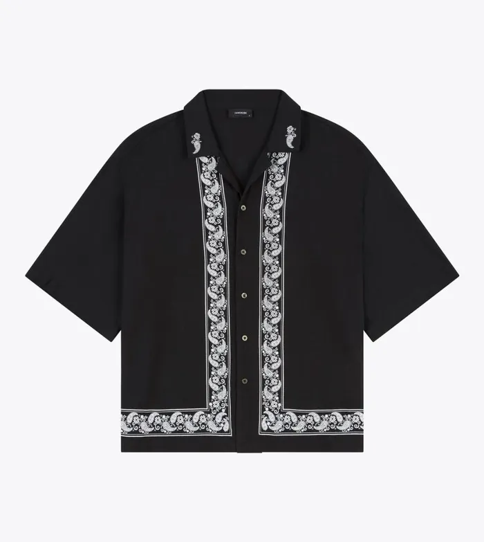 Zanerobe Shirts Men Paisley Channel SS Shirt Black